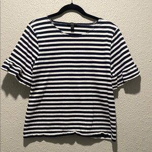 J. Crew Black and White Boxy Short Sleeve T-Shirt